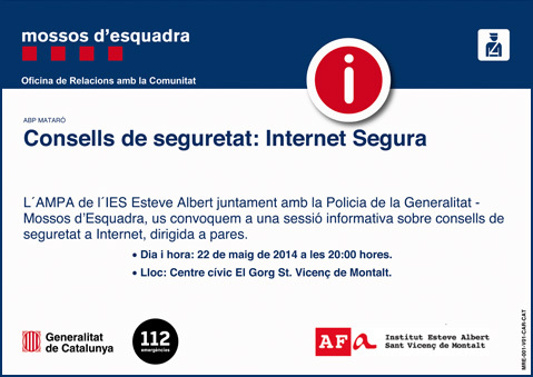 Cartell xerrada AMPA Esteve Albert